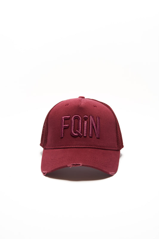 FQIN Burgundy & Burgundy Trucker Cap