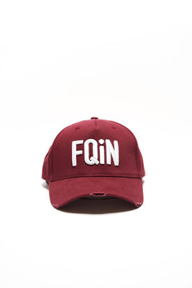 FQIN Burgundy & White Cap