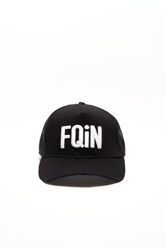 FQIN Black & White Trucker Cap