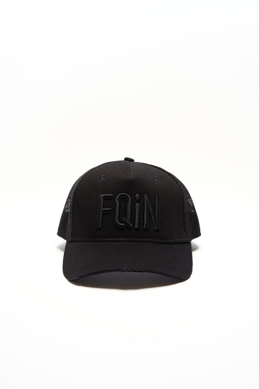 FQIN Black & Black Trucker Cap