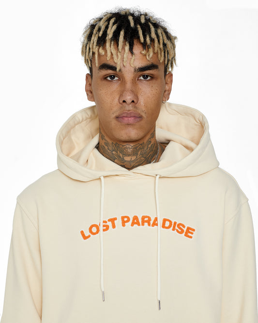 Lost Paradise Cream Logo Hoodie